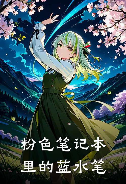 粉色笔记本里的蓝水笔